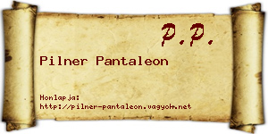 Pilner Pantaleon névjegykártya
